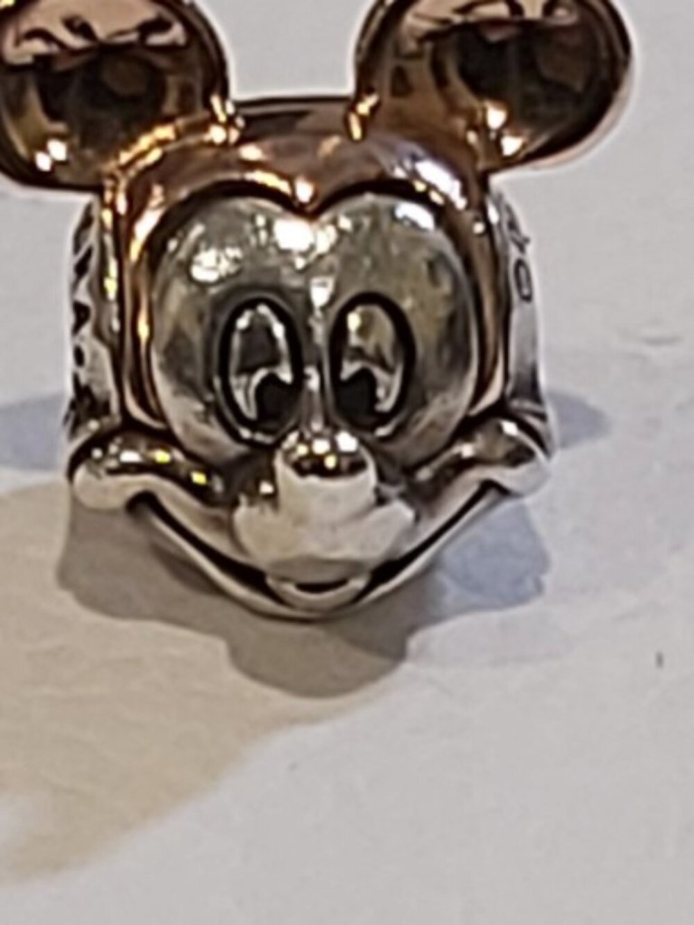 Auth PANDORA *RETIRED* ESSENCE Disney Mickey SS & 14k Rose Gold-plated 787503